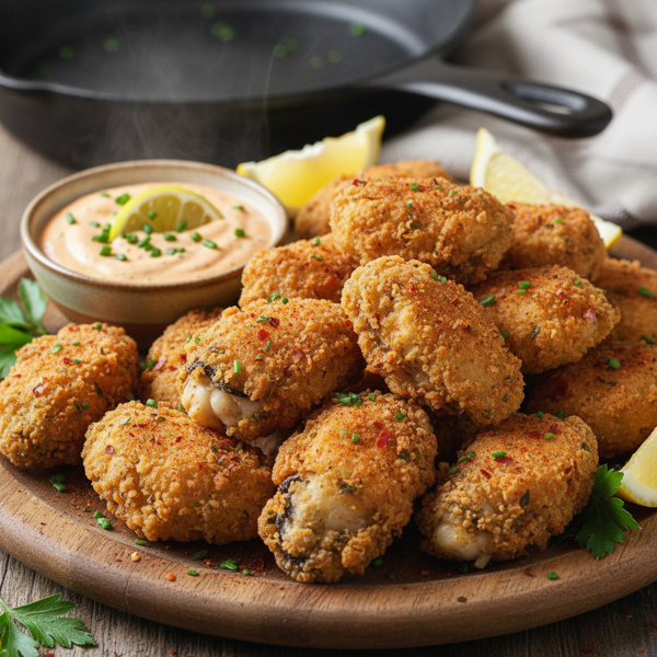 Spicy Cajun Fried Oysters Delight recipe