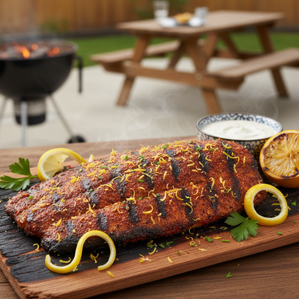 Spicy Cajun Grilled Catfish with Lemon Zest recipe