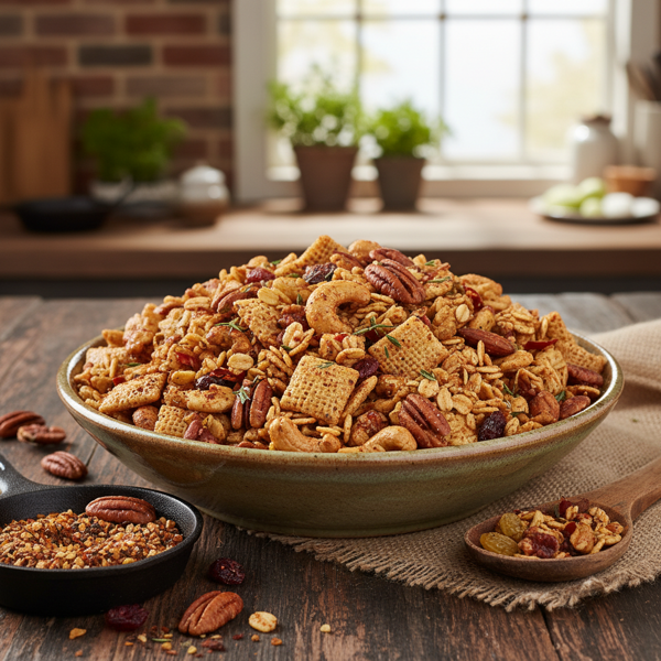 Spicy Cajun Nut & Cereal Medley recipe