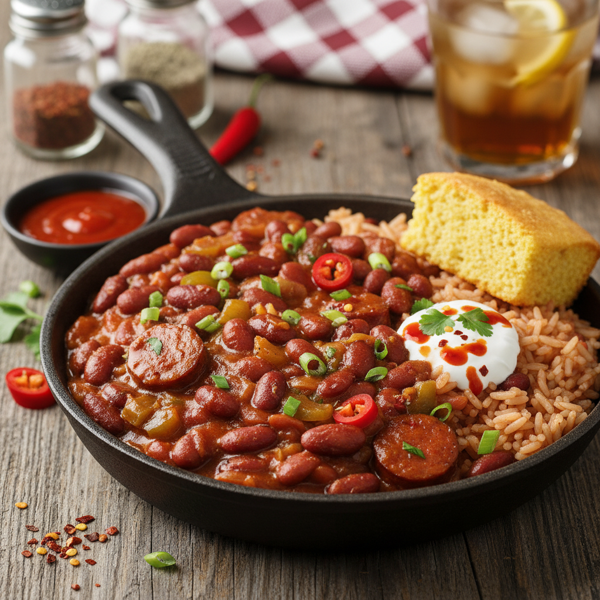 Spicy Cajun Red Beans and Rice Delight recipe