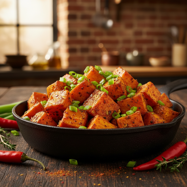 Spicy Cajun Roasted Sweet Potatoes recipe