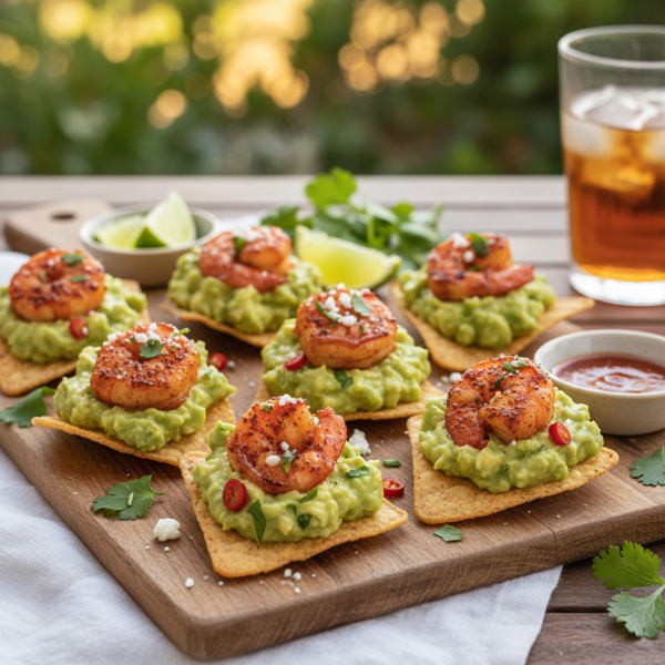 Spicy Cajun Shrimp Guacamole Bites recipe
