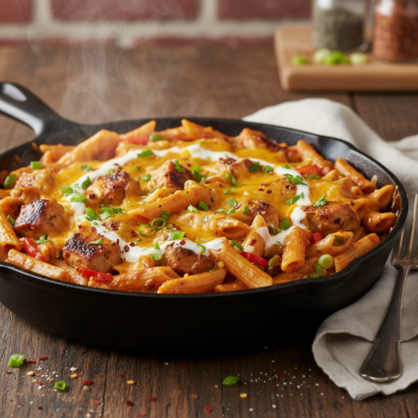Spicy Cajun Turkey Pasta Skillet recipe