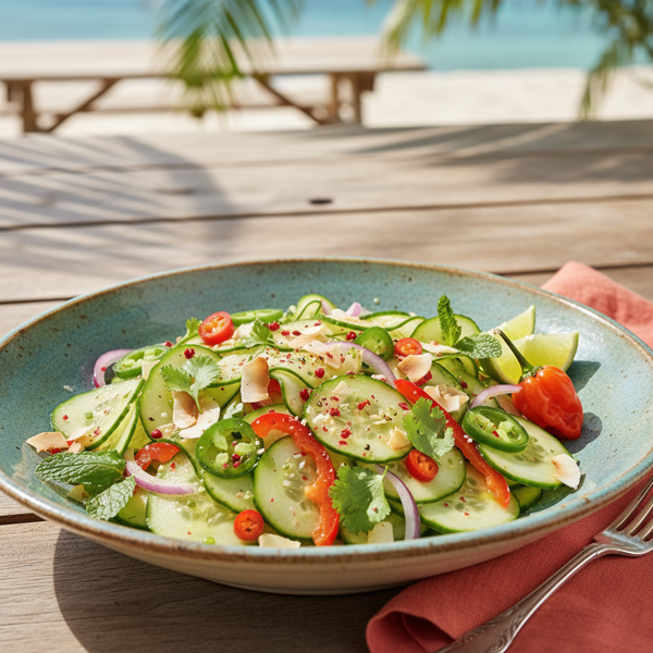 Spicy Caribbean Cucumber Refresh Salad recipe
