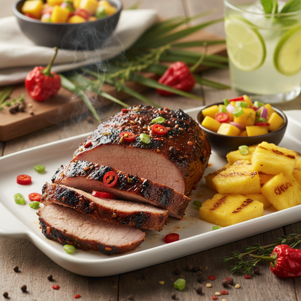 Spicy Caribbean Grilled Jerk Pork Tenderloin recipe