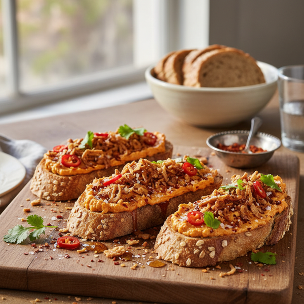 Spicy Cayenne Crunch Toasts recipe