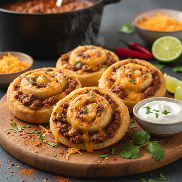 Spicy Cheddar Chili Roll-Ups recipe