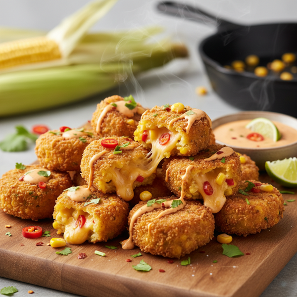 Spicy Cheesy Corn Bites recipe