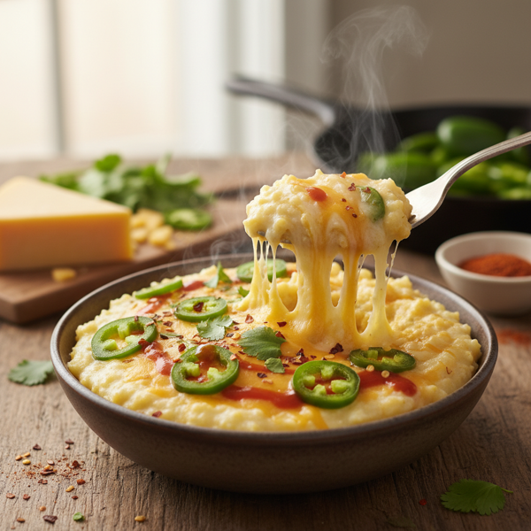 Spicy Cheesy Jalapeño Grits recipe