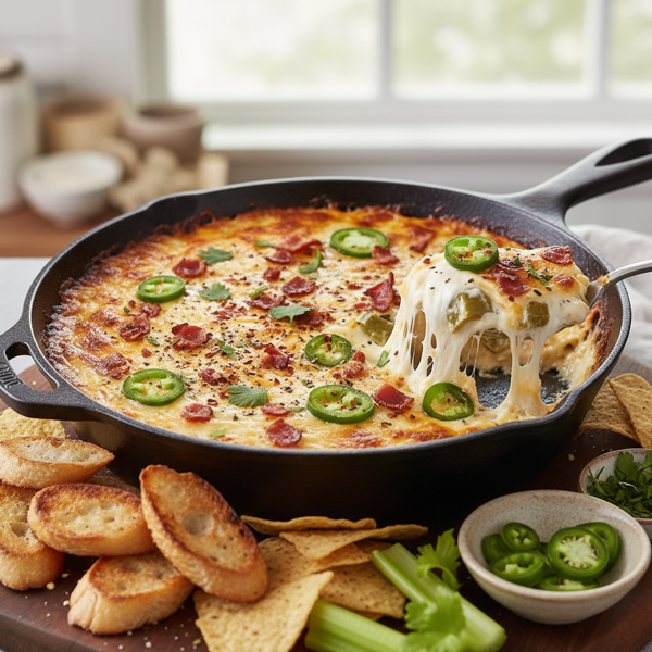 Spicy Cheesy Jalapeno Popper Dip recipe