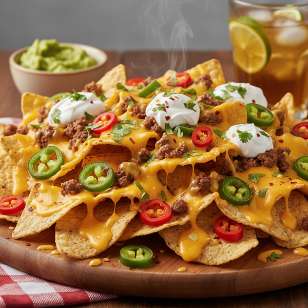 Spicy Cheesy Nachos Delight recipe