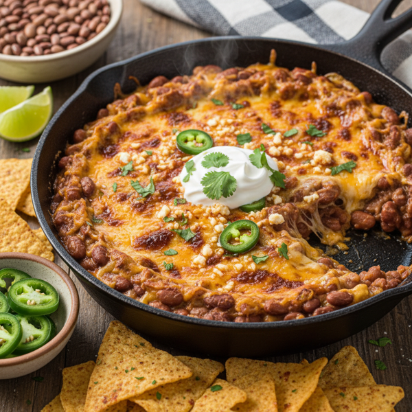 Spicy Cheesy Pinto Bean Dip recipe