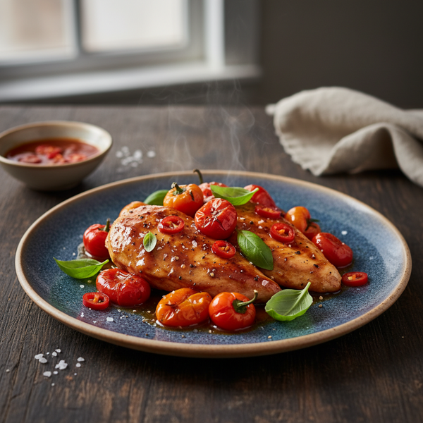 Spicy Cherry Pepper Chicken Delight recipe