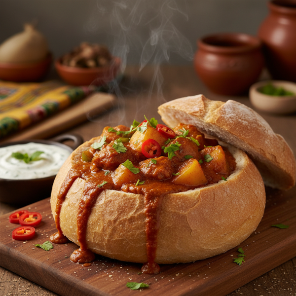 Spicy Chicken Bunny Chow Delight recipe