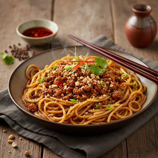 Spicy Chicken Dan-Dan Noodles recipe