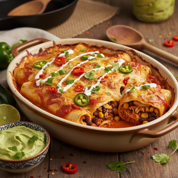 Spicy Chicken Enchilada Rolls recipe