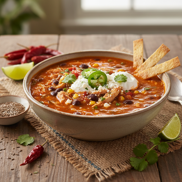 Spicy Chicken Enchilada Soup recipe