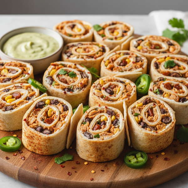 Spicy Chicken Tortilla Pinwheels recipe