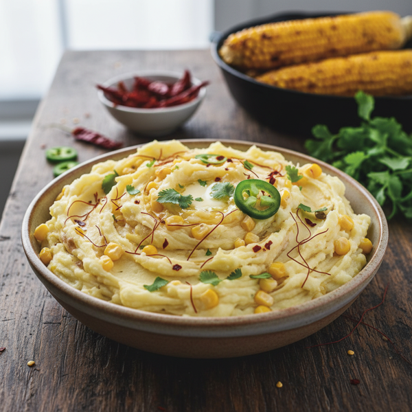 Spicy Chile-Corn Whipped Potatoes recipe