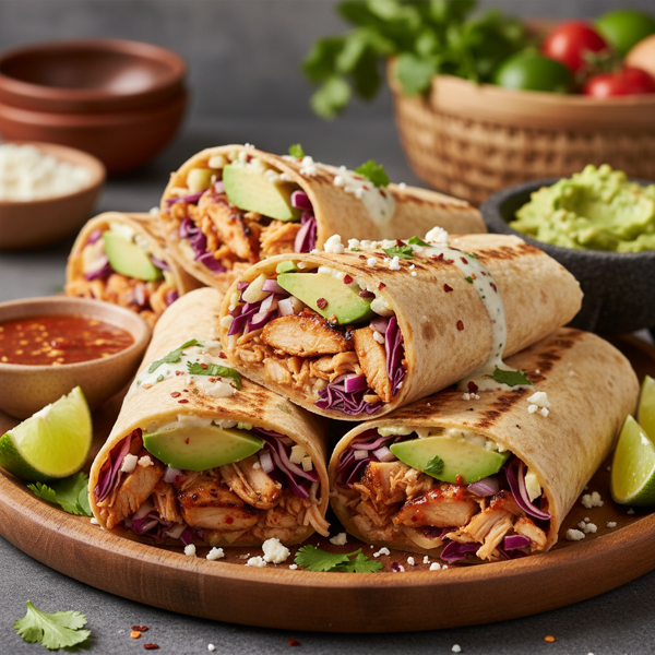 Spicy Chili-Lime Chicken & Avocado Delight Wraps recipe