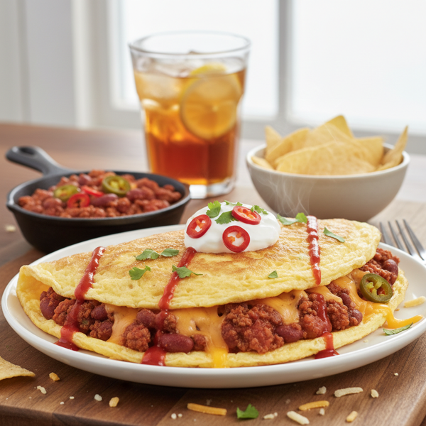 Spicy Chili Cheese Omelet Delight recipe