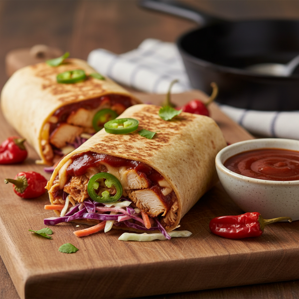 Spicy Chipotle BBQ Chicken Wrap Delight recipe