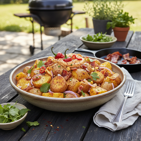 Spicy Chipotle Bacon Potato Salad recipe