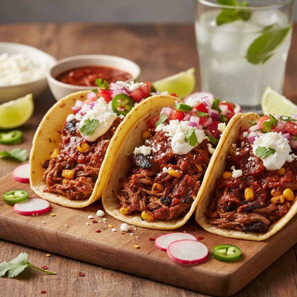 Spicy Chipotle Beef Tacos with Fresh Toppings recipe
