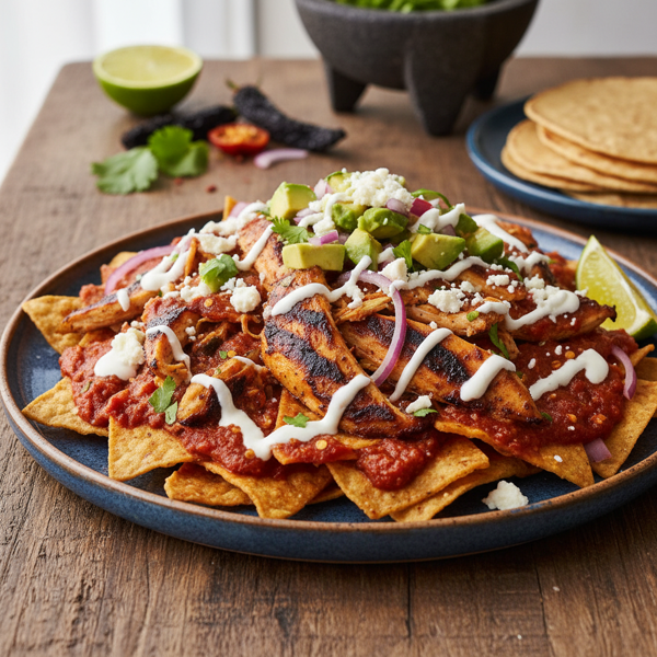 Spicy Chipotle Chicken Chilaquiles recipe