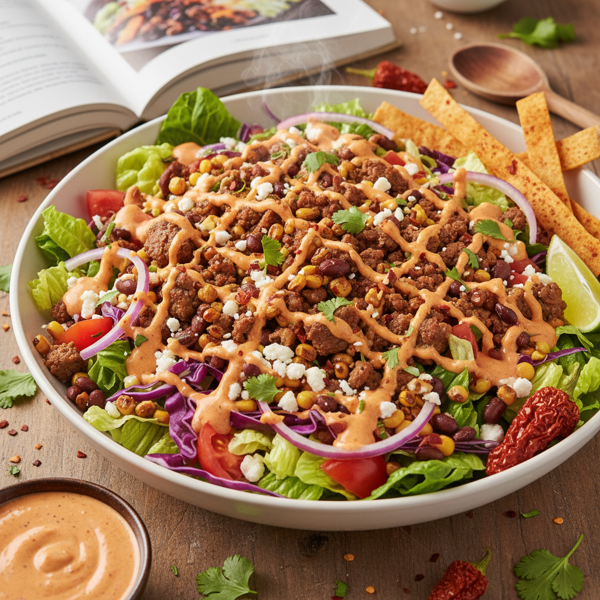 Spicy Chipotle Ranch Taco Salad Delight recipe