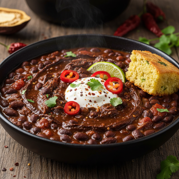 Spicy Chocolate Black Bean Chili recipe