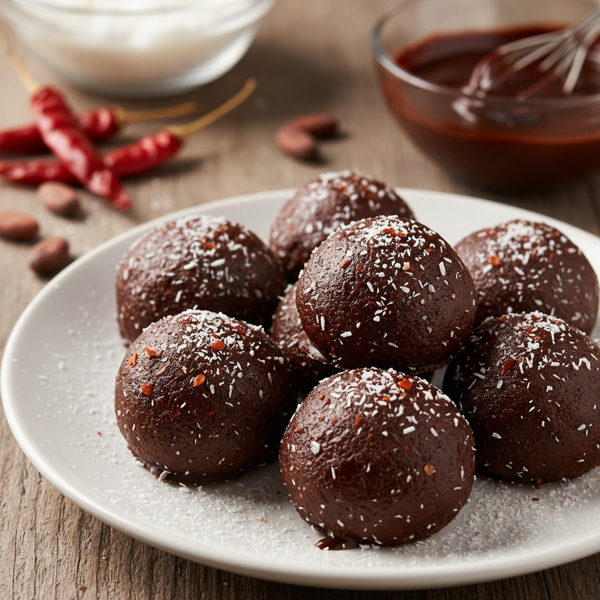 Spicy Chocolate Coconut Keto Fat Bombs recipe