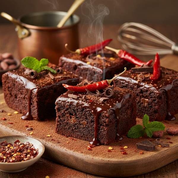 Spicy Chocolate Temptation Brownies recipe