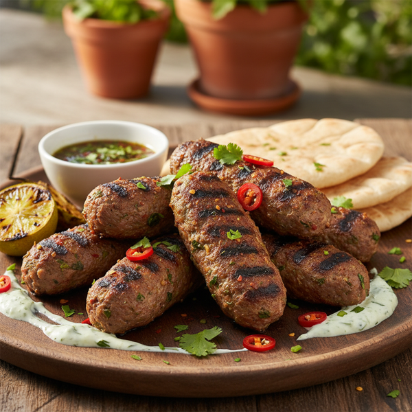 Spicy Cilantro Beef Koftas recipe