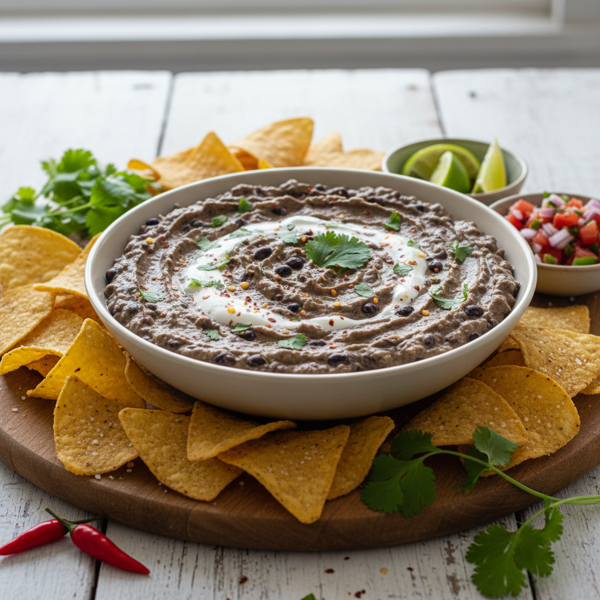 Spicy Cilantro Black Bean Dip recipe