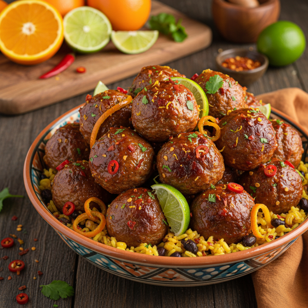 Spicy Citrus Meatball Fiesta recipe