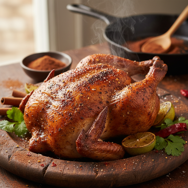 Spicy Cocoa-Cinnamon Oven Roasted Chicken recipe