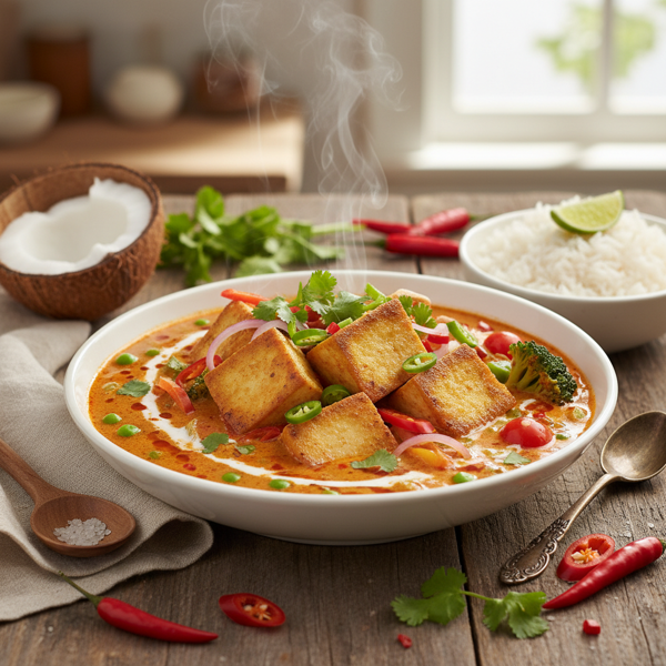 Spicy Coconut Curry Tofu Delight recipe