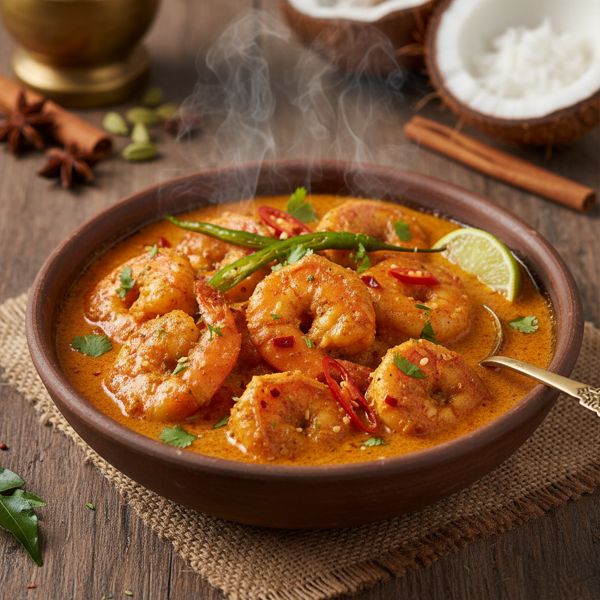 Spicy Coconut Masala Prawns recipe