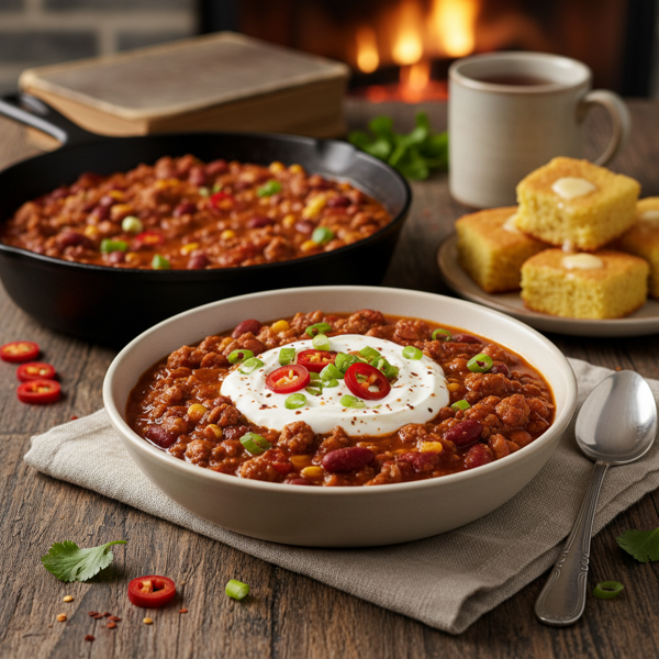 Spicy Comfort Turkey Chili recipe