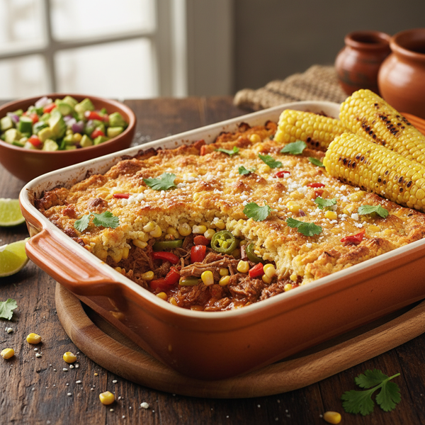 Spicy Corn & Beef Tamale Bake recipe
