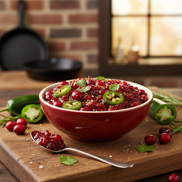 Spicy Cranberry Jalapeño Chutney recipe