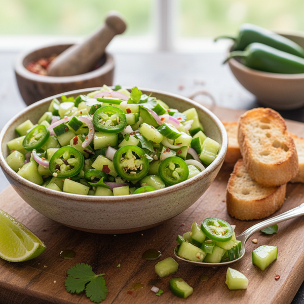 Spicy Cucumber Jalapeño Relish recipe