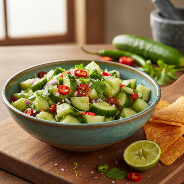Spicy Cucumber and Chili Salsa recipe