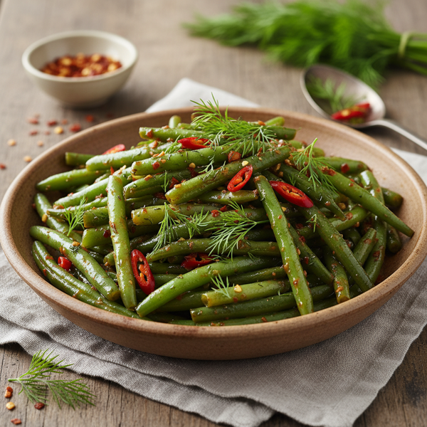 Spicy Dill-Infused Green Beans recipe