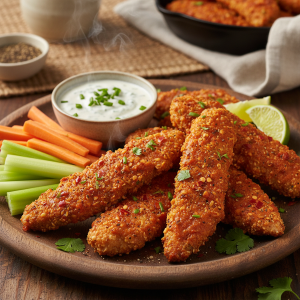 Spicy Fiber-Rich Buffalo Chicken Strips recipe
