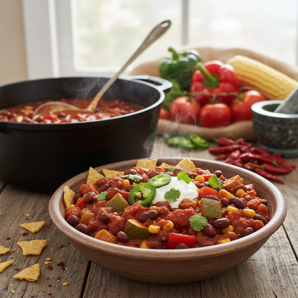 Spicy Garden Vegetable Chili recipe