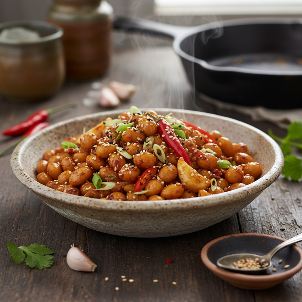 Spicy Garlic Soybean Medley recipe
