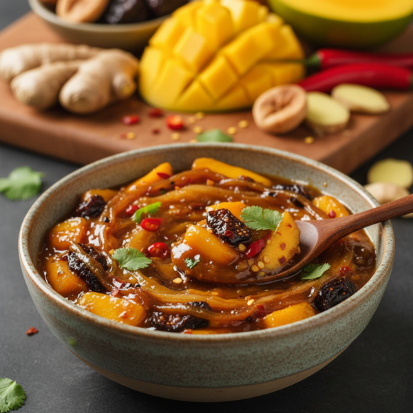Spicy Ginger-Fig Mango Chutney Delight recipe