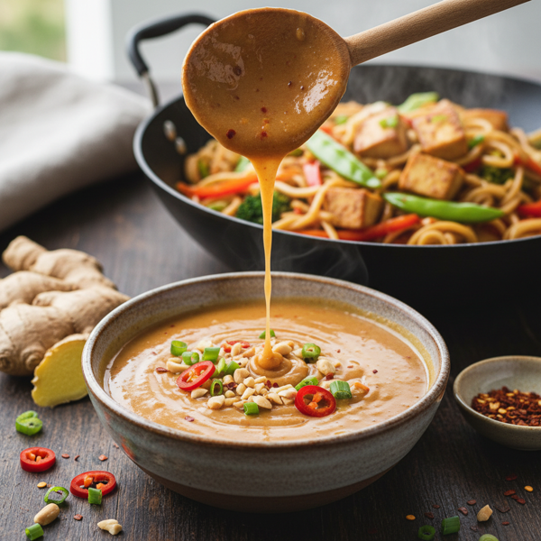 Spicy Ginger Peanut Stir-Fry Sauce recipe